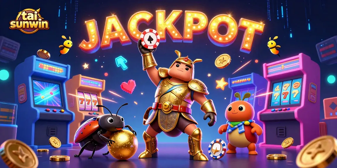Play slots and win big with tai sunwin featuring vibrant 3D characters and jackpot elements.